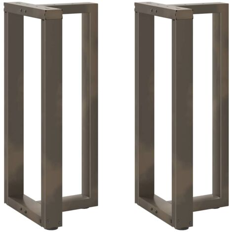 Pieds de table de bar en forme de T, 2 pièces, noir, 50 x 35 x (90-91) cm, acier vidaXL (1/5)