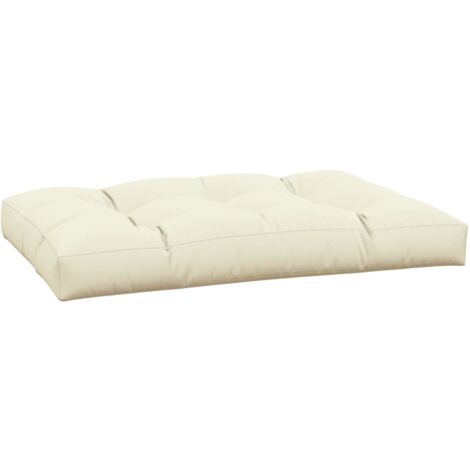 Coussin de palette crème 120x80x12 cm tissu