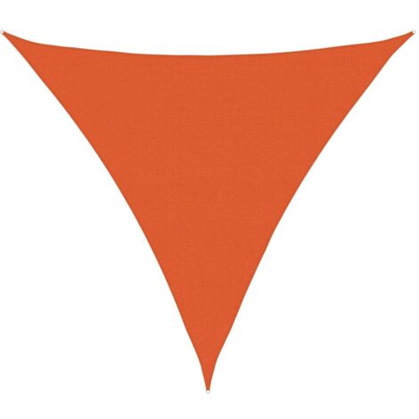 Voile d'ombrage 160 g/m² triangulaire orange 5x5x5 m PEHD vidaXL