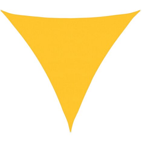 Voile d'ombrage 160 g/m² triangulaire jaune 6x6x6 m PEHD vidaXL