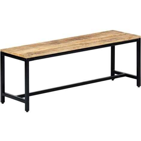 Banc à dîner 120 cm Bois de manguier massif brut vidaXL