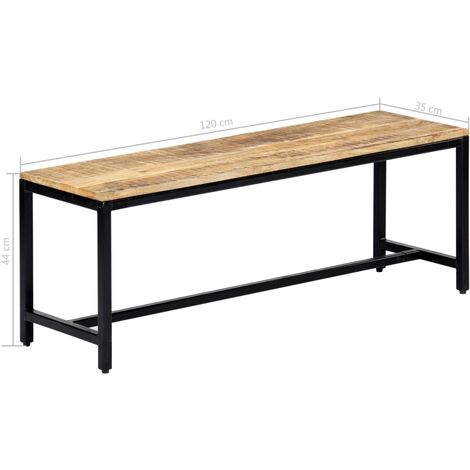 Banc à dîner 120 cm Bois de manguier massif brut vidaXL