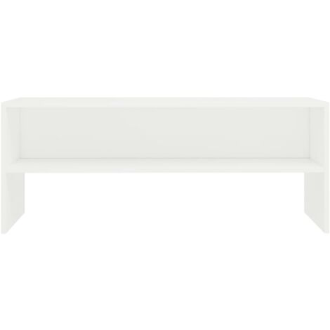 Meuble TV Blanc 100x40x40 cm Bois d’ingénierie vidaXL