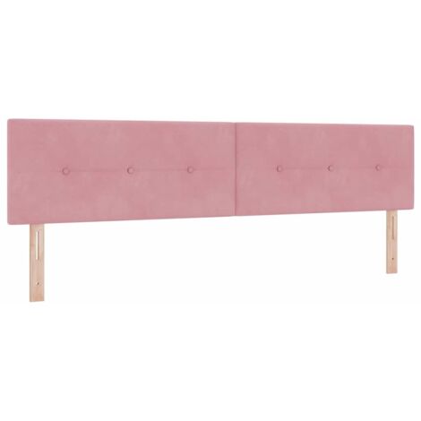 Tête de lit Rose 200 cm Velours vidaXL (1/5)