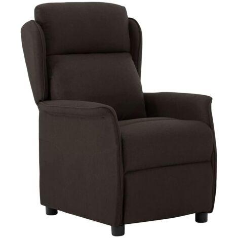 Fauteuil inclinable Marron foncé 67.5 x 93.5 x 101.5 cm tissu vidaXL