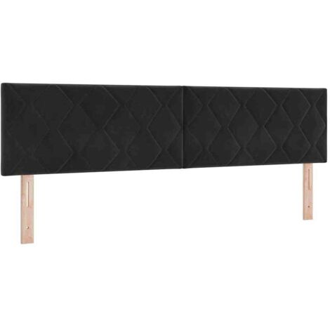 Tête de lit avec tête de lit Noir 180 cm Velours vidaXL (1/5)