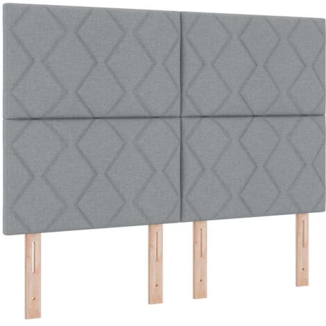 Tête de lit Gris clair 160 cm tissu vidaXL (1/5)