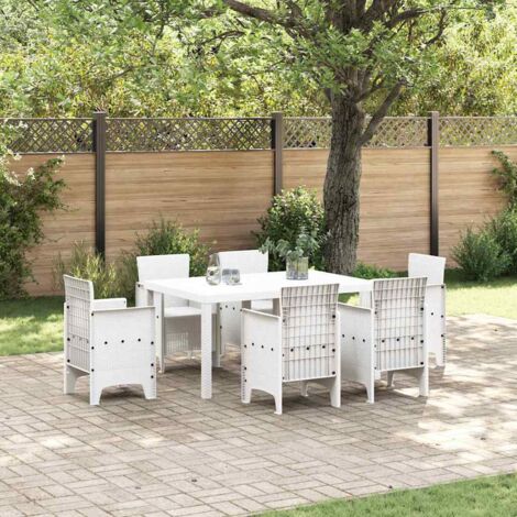 Table de Jardin Blanc 150 x 100 x 73 cm polyrotin vidaXL