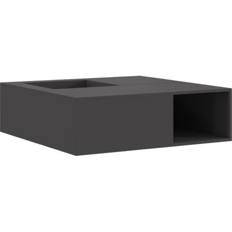 Vidaxl – Brasero carré en acier noir 100 x 100 x 30 cm – Résistant aux intempéries – Grande chambre de combustion pour bûches – Design moderne