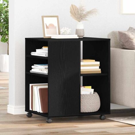 Armoire de rangement avec roue Chêne noir 60 x 53 x 72,5 cm vidaXL
