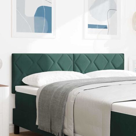 Tête de lit Vert foncé 144 cm Velours vidaXL (1/5)