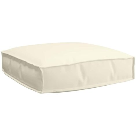 Coussin Crème 60 x 60 x 12 cm Tissu Oxford vidaXL