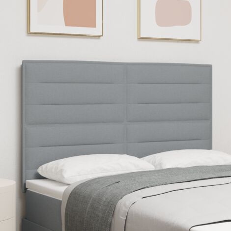 Tête de lit avec tête de lit Gris clair 140 cm tissu vidaXL