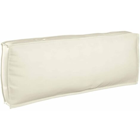 Coussin pour dossier de palette Crème 120 x 40 x 12 cm vidaXL (1/5)