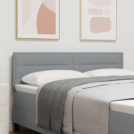 Vidaxl – Tête de lit gris clair 144 cm – Tissu en mousse et bois d'ingénierie – Réglable en hauteur 78/88 cm – Design moderne pour chambre