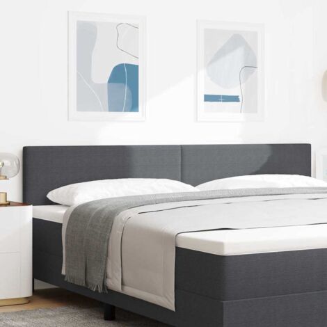 Tête de lit Gris foncé 200 cm Tissu en velours côtelé vidaXL