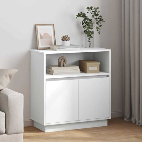 Buffet avec LED Blanc 71 x 34.5 x 75 cm Bois d'ingénierie vidaXL