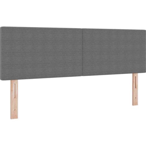 Tête de lit Gris clair 144 cm Tissu en velours côtelé vidaXL