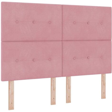 Tête de lit Rose 144 cm Velours vidaXL