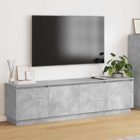 Meuble TV Gris béton 180 x 38 x 49 cm Bois d'ingénierie vidaXL