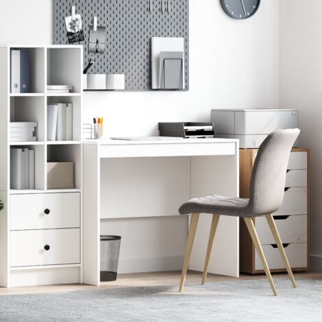 Bureau d'ordi  Blanc Bois d'ingénierie 90 x 50 x 76 cm Solide vidaXL