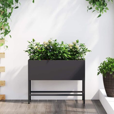 Vidaxl – Bac de jardin surélevé rectangulaire 60 x 26 x 45 cm – Acier résistant aux intempéries – Anti-UV – Assemblage facile