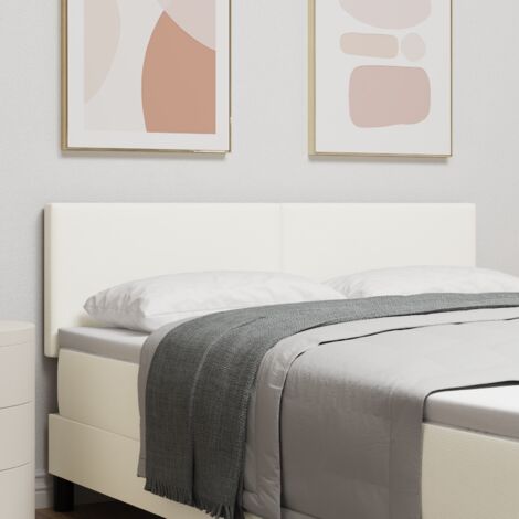 Vidaxl – Tête de lit crème 144 cm – Tissu en velours côtelé – Design réglable – Rembourrage en mousse confortable – Dimensions 144 x 5 x 88 cm