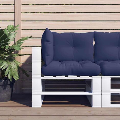 Coussins de palette lot de 3 bleu marine tissu oxford vidaXL (1/5)