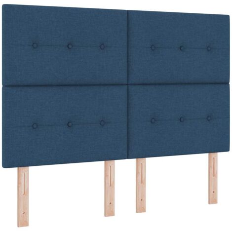 Tête de lit réglable en hauteur Bleu 160 cm tissu vidaXL