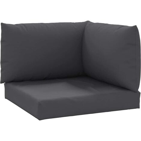Coussins de palette lot de 3 anthracite tissu oxford vidaXL