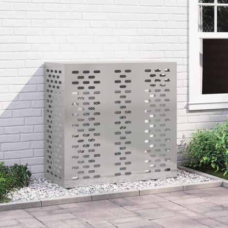 Housse de climatiseur Argent 110 x 50 x 105 cm Acier inoxydable vidaXL