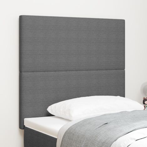 Tête de lit Gris clair 90 cm Tissu en velours côtelé vidaXL