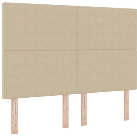 Tête de lit Vert gris clair 140 cm Tissu côtelé vidaXL