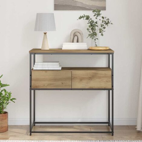Table console Chêne artisanal 75 x 40 x 75 cm Bois d'ingénierie vidaXL
