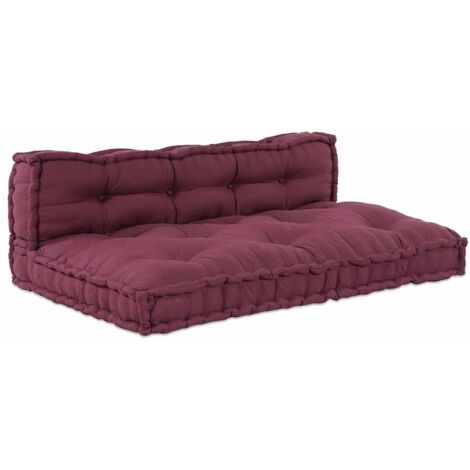Vidaxl – Coussin de canapé sur palette 2 pcs – Tissu respirant – Dimensions 120 x 80 x 38 cm – Confort optimal pour intérieur et extérieur