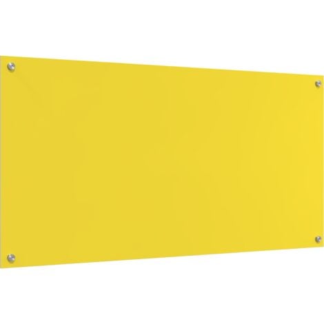 Crédence de cuisine  jaune 120x60x0,6 cm en verre trempé vidaXL