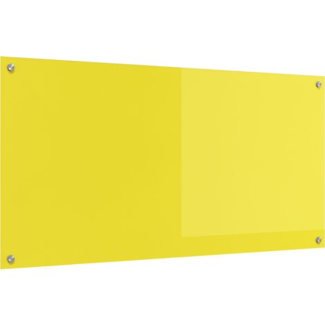 Crédence de cuisine  jaune 120x60x0,6 cm en verre trempé vidaXL