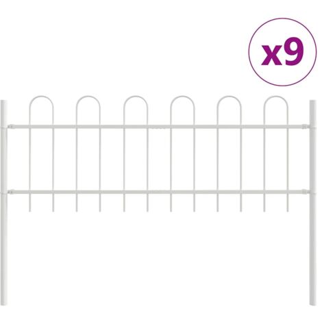 Clôture de jardin BOXTEL 9 pcs 15,3 x 0,6 m Blanc vidaXL