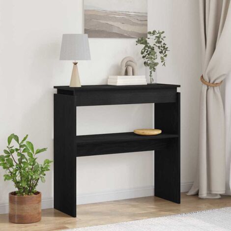 Table console Chêne noir 80 x 30 x 80 cm Bois d'ingénierie vidaXL