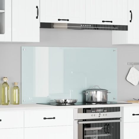 Protection de cuisine Blanc 120 x 60 x 0.6 cm verre trempé vidaXL (1/5)