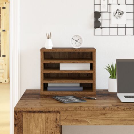 Organiseur de bureau Bois ancien 36 x 26 x 29,5 cm vidaXL (1/5)