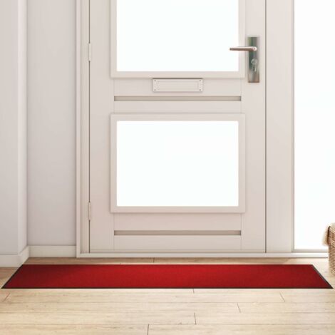 Tapis d'entrée Rouge et Noir 60 x 180 cm 100% Polyamide vidaXL (1/5)