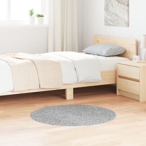 Tapis Shaggy Anti-dérapant Gris 90 x 90 cm PP vidaXL (1/5)