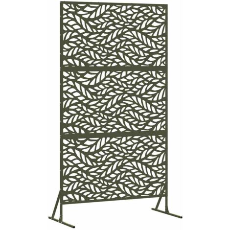 Écran de confidentialité Olive 100 x 50 x 180 cm Acier vidaXL