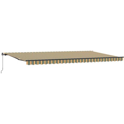 Auvent rétractable Vert et jaune 600 × 300 cm vidaXL