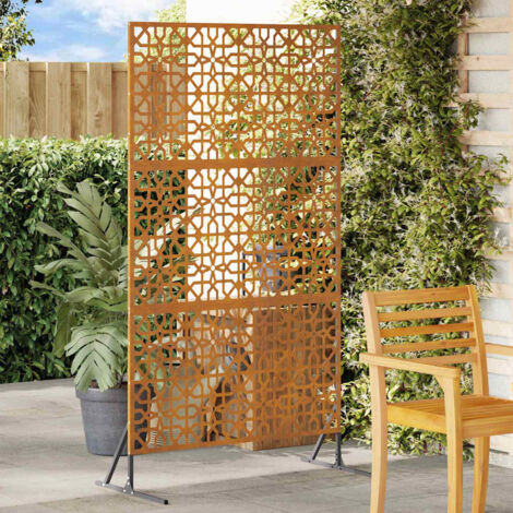 Vidaxl – Paravent de jardin en acier 100 x 50 x 180 cm – Protection contre le vent et les regards indiscrets – Design moderne et épuré