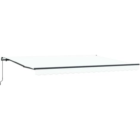 Auvent Rétractable Blanc 450 × 350 cm Polyester et Acier vidaXL