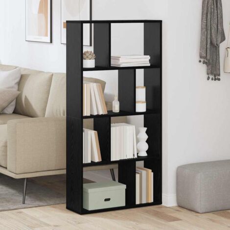 Vidaxl – Bibliothèque chêne noir 60 x 20 x 120 cm – Bois d'ingénierie – Finition texturée moderne – Pour salons et bureaux