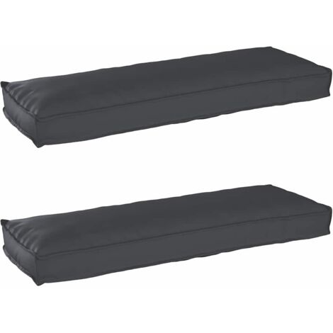 Set de coussins de palette 2 pcs Noir 120 x 40 x 8 cm vidaXL (1/5)