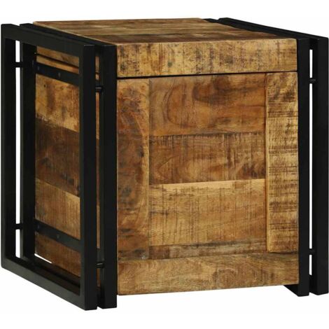Boîte de Rangement 40 x 40 x 40 cm bois de manguier massif vidaXL